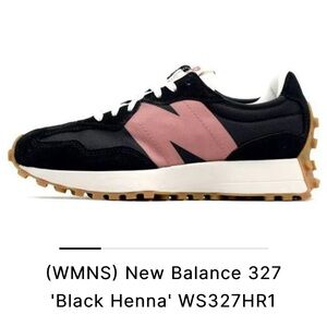 New balance 327 sneakers. Good used condition! Black and pink!